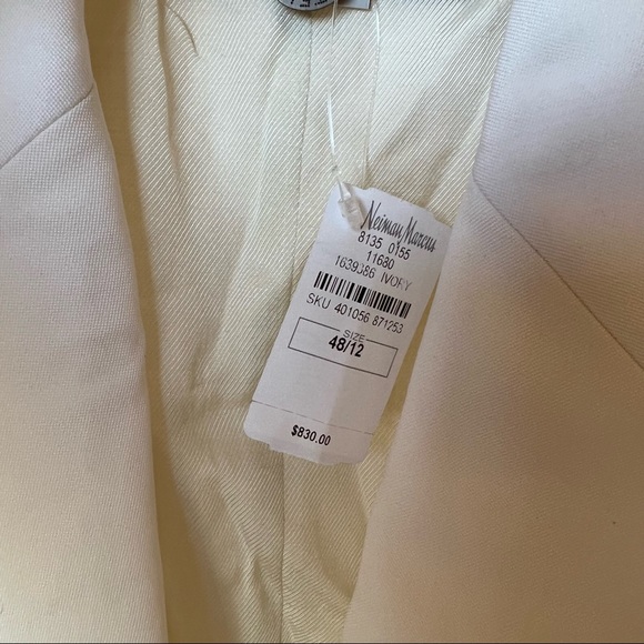 Stella McCartney Becka Single-Breasted Jacket Vest, Off White, Size 12 - Picture 13 of 16